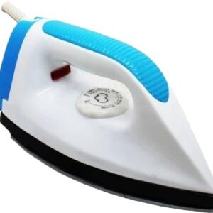 Dry Iron for Clothes, 1000 W Electric Iron with Non-Stick Soleplate, Adjustable Temperature Control, Fast Heating Garment Press, Lightweight Design for Home, Office & Travel Use Blue