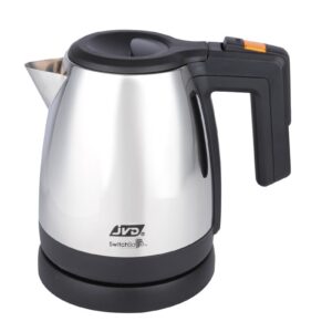 JVD Duchesse 1 Litre Stainless Steel Electric Kettle | 1360 Watts | Hot Water Portable Electric Kettle for Home, Office | Auto Cut-Off with Wide Mouth | Cool-touch Handle and Single-Touch Lid Lock