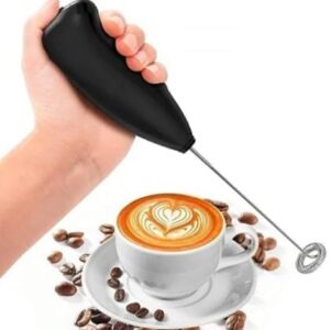 Electric Milk Frother, Handheld Coffee Beater for Latte, Cappuccino, Hot Chocolate, Stainless Steel Whisk, Portable Foam Maker