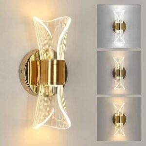Modern LED Curvy 10Watt Wall Light 3 Color Modes (Warm, Neutral, Cool White) | Indoor Wall Lamp for Bedroom, Living Room, Hallway Etc