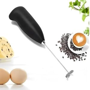 Coralreef Milk Frother Handheld Battery Operated Foam Maker, Drink Mixer with Stainless Steel Whisk for Coffee, Egg Beater, Hot Chocolate & Creamer (Pack of 1)