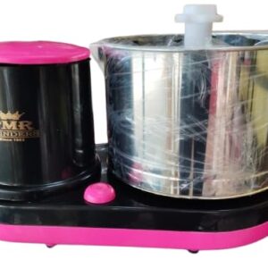 2 litres Table-Top Wet Grinder | 150 Watts | Shockproof ABS Body | 4-Way Grinding | Easy Clean & Maintenance | Stainless Steel Drum | 2 Years Manufacturer's Warranty |(Pink & Black)