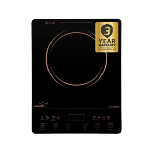 V-Guard VIC 2.0 TSP 2000 Watt Induction Cooktop | Feather Touch Control | Up to 5 kV Surge Protection | 3-Year Coil Coverage by V-Guard | Auto-Cut Off | A-Grade Crystalline Glass Top