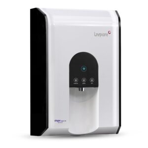 Livpure Zinger Copper Hot with Water Saving Technology and Interactive Touch Display, RO+UV+UF+Copper, 6.5L Storage, Instant Hot, Warm and Ambient Water Purifier for home (White)