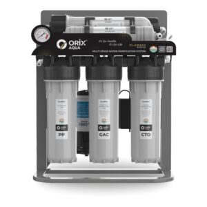 Orix Aqua Classic Series 25 Lph Commercial Grey Edition RO+ZAC (Zinc Alkaline Copper) Water Purifier, With Installation Kit & Warranty Card | Home & Office Use.
