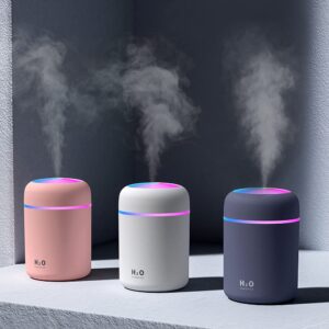 Humidifire for Room Moisture, Aroma Diffuser for Home, Mist Maker, Cool Mist Humidifier, Small Quiet Air Humidifier, Ultrasonic Essential Oil Diffuser Electric (Multicolor)