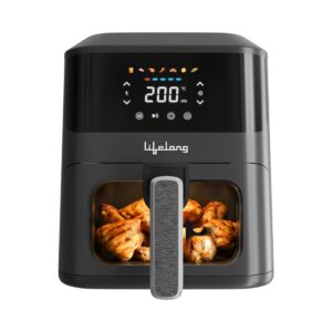 Lifelong 4.2L Air Fryer for Healthy Cooking | 1350W | 7 Presets with Defrost | Low Oil Cooking with 360? Rapid Air Technology | LED Touch Panel with Countdown Marking | Easy Clean Kitchen Appliance