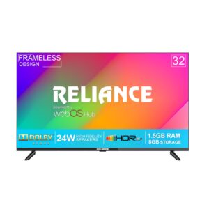 Reliance 80 cm (32 inch) LED Full HD Smart WebOS TV with Frameless Design & Magic Remote (RGT32WB3972FHD)