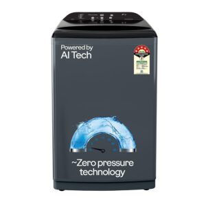 Godrej 8Kg 5 Star with 5 Years Comprehensive Warranrty, Zero Pressure (0.02 MPa)Technology, Steel Drum, Soft close Lid Fully Automatic Top Load Washing Machine(WTEON ADA 80 5.0 FEFN GLGR,Glacial Grey)
