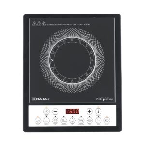 Bajaj ICX 160TS Neo Induction Stove | 1600 Watts | 9 Pre-Set Menus | Digital Display | Keep Warm Function | Variable Time, Power & Temperature Selection | 1 Yr Warranty ?Black?