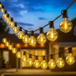 One94Store G40 Globe String Lights | 50 Ft Outdoor String Light with 50 Edison Bulbs | Waterproof Warm White Decorative Lights for Balcony, Backyard, Porch, Garden & Home D?cor