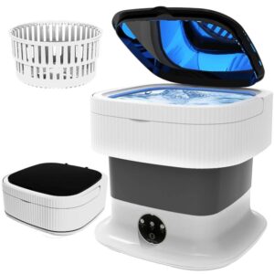 Portable Washing Machine, 16L Mini Washing Machine With Spin Basket, Small Portable Washer Machine Suitable for Underwear Small Clothes Dryer Deep Cleaning H2