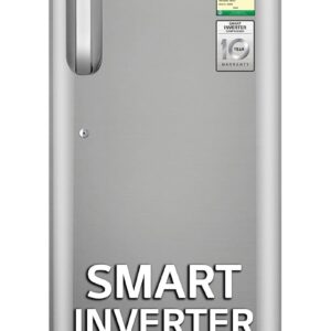 LG 224 L, 5 Star, Smart Inverter, Direct Cool Single Door Refrigerator (GLD2356ZAPZ, Shiny Steel, Base stand with Drawer)
