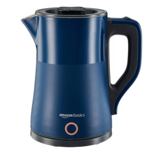 Amazon Basics 1.5 Litre Electric Kettle | 1500W | 360? Swivel Base | Led Indicator | Dry Boil Protection | Auto Shut-off & Overheat Protection | Multipurpose Travel Kettle | Stainless Steel