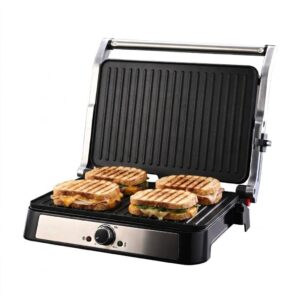 Sujata 2000 W Multi Purpose XL Size Grill SG01 | Aluminium Grill Patty Plate | 180? Flat Open | Teflon Coating | Cool Touch Metal Body | Overheat protection
