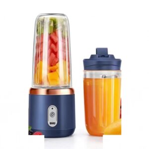 Small Portable Juicer for Smoothies&Juices,USB Rechargeable Mini Juicer Mixer Grinder,6 Stainless Steel Blades,3 Speed,1500mAh Personal Smoothie Maker for Travel,Gym,Home.