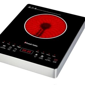 Russell Hobbs RAPIDO2000 Pro 2000W Infrared Electric Cooktop ? Smart Digital Touch Control, 8 Power Levels 600?C, LED Display, 24-Hr Auto Timer, Overheat Protection, 2 Yr Warranty