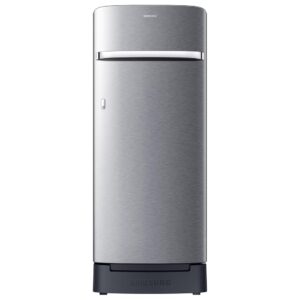 Samsung 215 L, 4 Star, Digital Inverter, Direct-Cool Single Door Refrigerator (RR23H2H34S8/HL, Silver, Elegant Inox, Base Stand Drawer, Single Touch Defrost, 2026 Model)