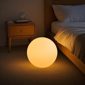 12-Inch Dimmable LED Ball Light, Colors Changing Glowing Orb Light W/Remote