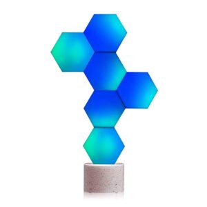 Cololight? Pro Modular Smart LED Panels (6-Pack with Base) | RGB Mood Lighting | App & Voice Control with Alexa, Google Assistant