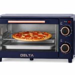 9 Liter Toaster Oven, 750W Small Countertop Electric Oven, 60 Mins Timer, Auto Shut-Off, Tempered Glass Door, 2-Knob Manual Control, Ovens