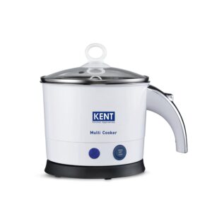 KENT Electric Multicooker Cum Steamer/Kettle 1.2L 800W| Boiling of Water, Tea,Eggs, Instant Noodle Maker, Steaming idlis, Momos |Inner Stainless Steel without joint and welding & Cool Touch Outer Body