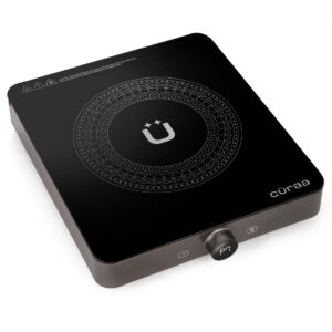 C?RAA IndiePro Induction Stove | 6kV Surge Protection | 2100 W Induction Chulha | Rotary Knob Control | Timer Function | Incremental Heat Adjustment | 2 Year Warranty