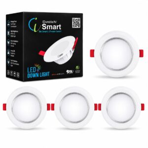 iDurable 'N' Smart Pack of 4 White LED Ceiling Lights 7W | Recessed Downlight for Living Room Bedroom Kitchen Home Indoor Lighting Code-67