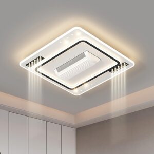 Smart Bladeless Ceiling Fan with Integrated LED Lighting, Remote Control, Modern Luxury Chandelier Fan for Home, Living Room, Bedroom, Hall, Hotel & Restaurant (Design 02)