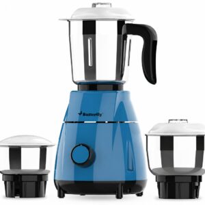 Butterfly (A Crompton Brand) Dynamo Mixer Grinder, 500W, 3 Stainless Steel Jars, Shock-Proof ABS Body, 3 Speed Controls