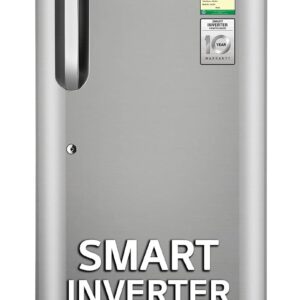 LG 210 L, 5 Star, Smart Inverter, Direct Cool Single Door Refrigerator (GLD2256ZAPZ, Shiny Steel, Fit Max Chiller Tray, Base stand with Drawer & Runs on Home Inverter)