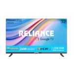 Reliance 80 cm (32 inch) LED Full HD Smart Google TV with Frameless Design & Voice Remote (RGT32GT8724FHD)
