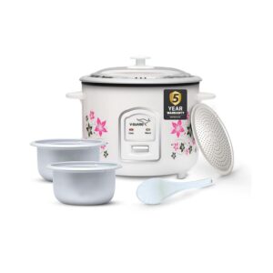 V-Guard VRC 1.8-Litre Electric Rice Cooker with 700 W Power, 2 Pots, Spatula, Rice Separator 5-Yr Heating Plate & 2-Yr Product Coverage Automatic Cooking with Double-Layered Body & Cool Touch Handles