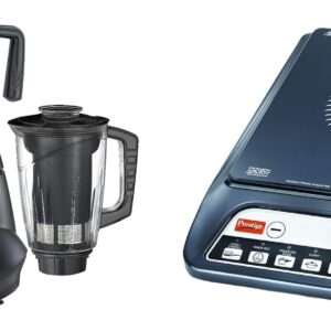 Prestige Iris 750W 4 Jar Mixer Grinder 3 SS Jars + 1 Juicer Jar Black & Prestige PIC 20 1600W Induction Cooktop Indian Menu Auto Power & Temp Adjustment Black 1-Year Warranty