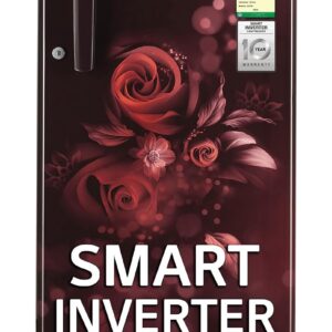 LG 185 L, 4 Star, Smart Inverter, Direct Cool Single Door Refrigerator (GLD1945ZOSE, Scarlet Euphoria, Base stand with Drawer)