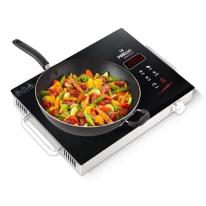 Hilton Electric Premium 2200-watt Radiant Infrared Cooktop|3 Preset Functions | Digital Display | Timer Control | Over Heating Protection | Suitable for all Utensils (1 Year Warranty)