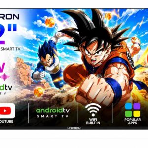 UNICRON TE 32 Inch Android Smart TV, HD Ready LED Television with WiFi, 30W Sound with Bazel Less Design, Built in Apps Compatible (Netflix, Prime)