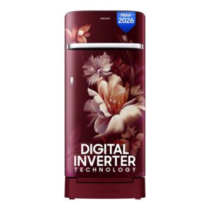 Samsung 189 L, 5 Star, Digital Inverter, Direct-Cool Single Door Refrigerator (RR21H2H25RZ/HL, Midnight Blossom Red, Base Stand Drawer, Single Touch Defrost, 2026 Model)