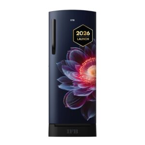 IFB 206L 4 Star Advanced Inverter Direct-Cool Single Door Refrigerator with 30 Hrs Cooling Retention, Big Vegetable Box, 4 Year Super Warranty & Base Stand (2026, IFBDC-232DYBIED, Iris Petal Blue)