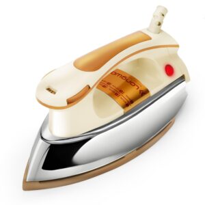 Longway Plancha Heavy Weight Non-Stick Teflon Coated Dry Iron, Electric Iron for Clothes (1200 Watt, Ivory, 2 Years Warranty)