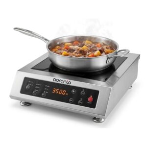 Commercial Induction Cooktop 3500W | Stainless Steel | Digital Display & Multiple Cooking Modes for Restaurant & Commercial Kitchens