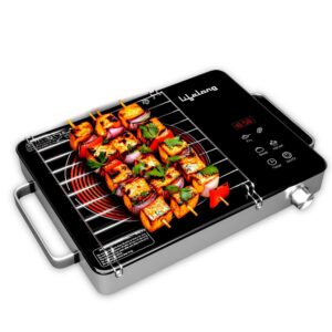 Lifelong 2000 Watt Infrared Induction Stove with Digital Display - Surge Protection, Electric Induction, 4 Cooking Modes, Auto Shut Off & Temperature Control with Voltage Protection