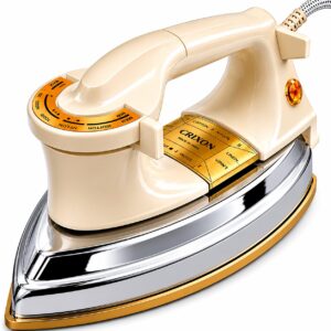 1.5KG Heavy Weight Dry Iron 1000W with 1 Year Replacement Warranty | Electric Iron Press for Clothes | Adjustable Temperature, Shockproof Heavy-Duty Body, Nonstick Soleplate | Made in India