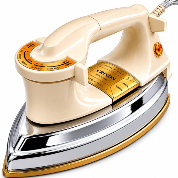 1.5KG Heavy Weight Dry Iron 1000W with 1 Year Replacement Warranty | Electric Iron Press for Clothes | Adjustable Temperature, Shockproof Heavy-Duty Body, Nonstick Soleplate | Made in India