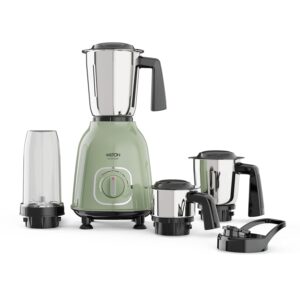 Milton Neom Mixer Grinder, ISI Certified, Grindstone Blade Technology, 4 Jar, 550 W (21000 RPM), 5 yr motor warranty, 2 yr product warranty I Pale Green