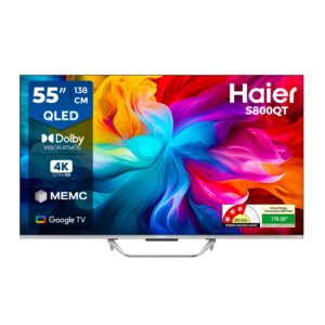 Haier 139 cm (55) S800 Series 4K Ultra HD Smart QLED Google TV 55S800QT-P (Grey)
