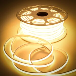 Forus 10 Meter LED Neon Strip Light, 10mm Warm White Waterproof Flexible 10M COB Neon Rope Light, Cuttable LED Strip for Indoor Outdoor Wall Decor, Home, Shop, Party & Festival Lighting 1-Yr Warranty