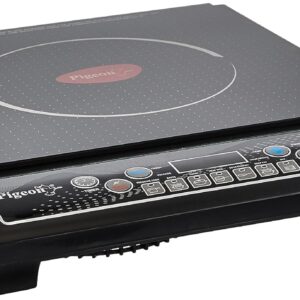 Pigeon By Stovekraft Favourite 1800-Watt Induction Cooktop, Crystal Glass, Black