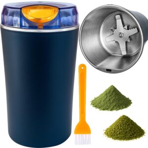 Electric Herb & Spice Grinder ? One-Touch Stainless Steel Grinder for Herbs, Spices, Coffee, Nuts, Seeds ? Powerful 30000 RPM Motor, Stainless Steel Blades, Cleaning Brush Included