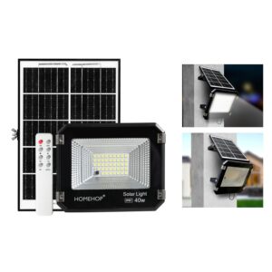 Homehop Solar Light Outdoor Home Garden 40W Flood LED Security Waterproof